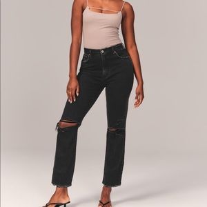 A&F black ripped jeans